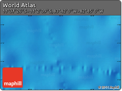 Physical Map of the Area around 11° 20' 3" S, 83° 13' 29" W