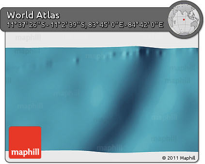 Satellite 3D Map of the Area around 11° 20' 3" S, 84° 13' 29" E