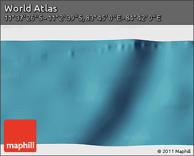 Satellite 3D Map of the Area around 11° 20' 3" S, 84° 13' 29" E