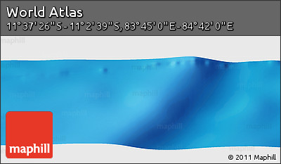 Physical Panoramic Map of the Area around 11° 20' 3" S, 84° 13' 29" E