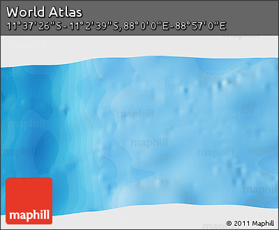 Political 3D Map of the Area around 11° 20' 3" S, 88° 28' 29" E