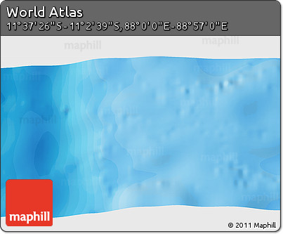 Political 3D Map of the Area around 11° 20' 3" S, 88° 28' 29" E