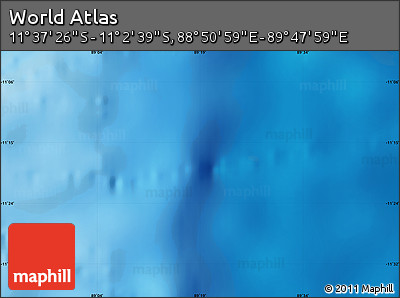 Physical Map of the Area around 11° 20' 3" S, 89° 19' 29" E