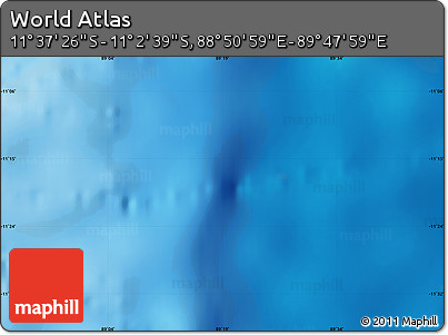Physical Map of the Area around 11° 20' 3" S, 89° 19' 29" E
