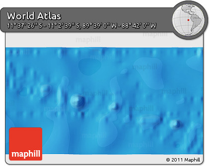 Political 3D Map of the Area around 11° 20' 3" S, 89° 10' 30" W