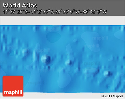 Political 3D Map of the Area around 11° 20' 3" S, 89° 10' 30" W