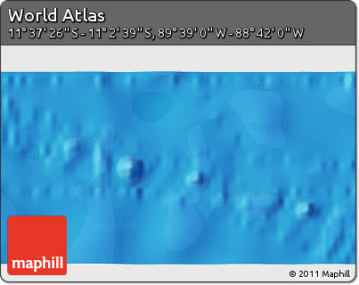 Political 3D Map of the Area around 11° 20' 3" S, 89° 10' 30" W