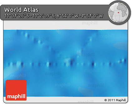 Physical 3D Map of the Area around 11° 20' 3" S, 8° 25' 30" W