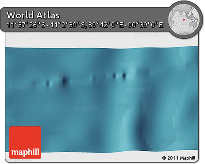 Satellite 3D Map of the Area around 11° 20' 3" S, 90° 10' 30" E