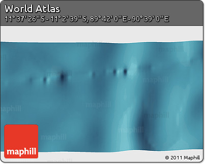 Satellite 3D Map of the Area around 11° 20' 3" S, 90° 10' 30" E
