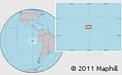 Gray Location Map of the area around 11° 20' 3" S, 90° 52' 30" W