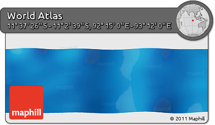 Physical Panoramic Map of the Area around 11° 20' 3" S, 92° 43' 29" E