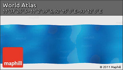 Physical Panoramic Map of the Area around 11° 20' 3" S, 92° 43' 29" E