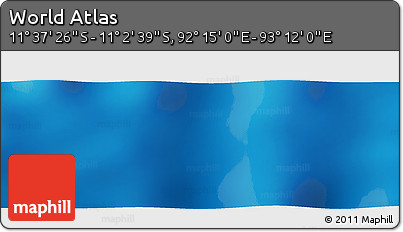 Physical Panoramic Map of the Area around 11° 20' 3" S, 92° 43' 29" E