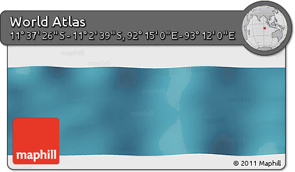 Satellite Panoramic Map of the Area around 11° 20' 3" S, 92° 43' 29" E