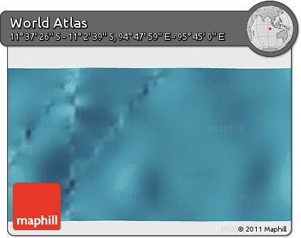 Satellite 3D Map of the Area around 11° 20' 3" S, 95° 16' 30" E