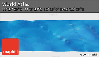 Political Panoramic Map of the Area around 11° 20' 3" S, 96° 7' 30" E