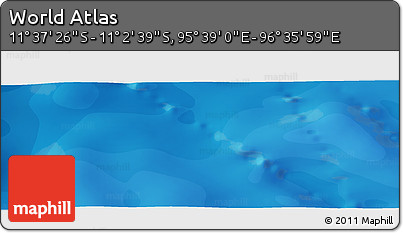 Political Panoramic Map of the Area around 11° 20' 3" S, 96° 7' 30" E
