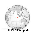 Outline Map of the Area around 11° 20' 3" S, 96° 58' 29" E, rectangular outline