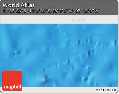 Physical 3D Map of the Area around 11° 20' 3" S, 97° 40' 30" W
