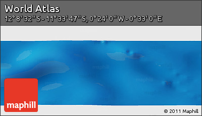 Physical Panoramic Map of the Area around 11° 51' 9" S, 0° 4' 30" E