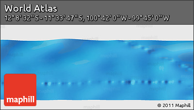 Shaded Relief Panoramic Map of the Area around 11° 51' 9" S, 100° 13' 29" W