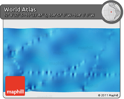 Physical 3D Map of the Area around 11° 51' 9" S, 104° 28' 29" W