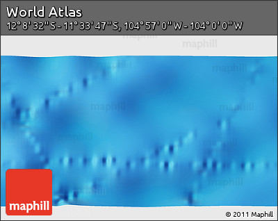 Physical 3D Map of the Area around 11° 51' 9" S, 104° 28' 29" W