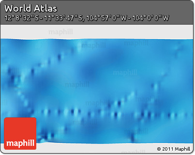 Physical 3D Map of the Area around 11° 51' 9" S, 104° 28' 29" W