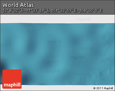 Satellite 3D Map of the Area around 11° 51' 9" S, 108° 1' 30" E
