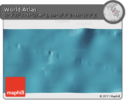 Satellite 3D Map of the Area around 11° 51' 9" S, 109° 43' 29" E
