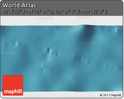 Satellite 3D Map of the Area around 11° 51' 9" S, 109° 43' 29" E