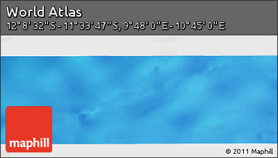 Physical Panoramic Map of the Area around 11° 51' 9" S, 10° 16' 30" E