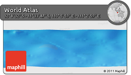 Physical Panoramic Map of the Area around 11° 51' 9" S, 110° 34' 29" E