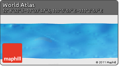 Physical Panoramic Map of the Area around 11° 51' 9" S, 110° 34' 29" E
