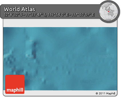 Satellite 3D Map of the Area around 11° 51' 9" S, 117° 22' 30" E