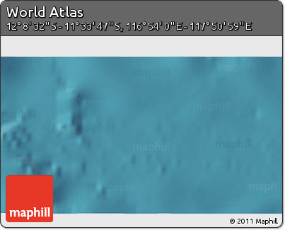 Satellite 3D Map of the Area around 11° 51' 9" S, 117° 22' 30" E