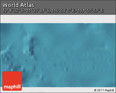 Satellite 3D Map of the Area around 11° 51' 9" S, 117° 22' 30" E