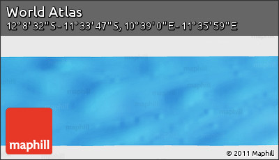 Physical Panoramic Map of the Area around 11° 51' 9" S, 11° 7' 30" E