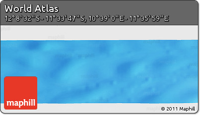 Physical Panoramic Map of the Area around 11° 51' 9" S, 11° 7' 30" E