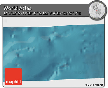 Satellite 3D Map of the Area around 11° 51' 9" S, 122° 28' 29" E