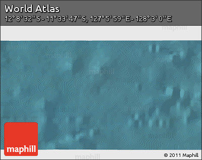 Satellite 3D Map of the Area around 11° 51' 9" S, 127° 34' 30" E