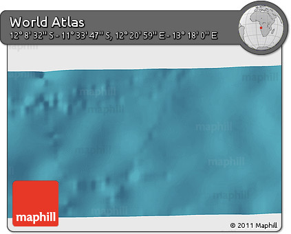 Satellite 3D Map of the Area around 11° 51' 9" S, 12° 49' 29" E