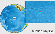 Physical Location Map of the area around 11° 51' 9" S, 130° 49' 29" W
