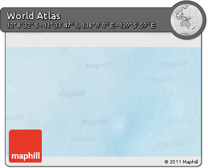 Physical 3D Map of the Area around 11° 51' 9" S, 138° 37' 30" E