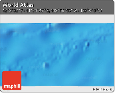 Physical 3D Map of the Area around 11° 51' 9" S, 138° 28' 29" W