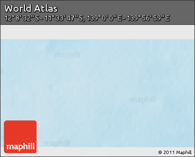 Physical 3D Map of the Area around 11° 51' 9" S, 139° 28' 29" E
