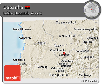 Shaded Relief Panoramic Map of Capanha