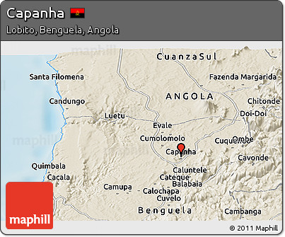 Shaded Relief Panoramic Map of Capanha