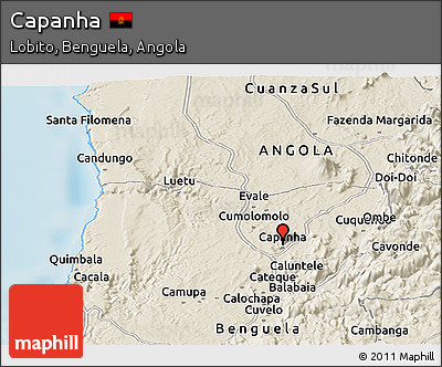 Shaded Relief Panoramic Map of Capanha